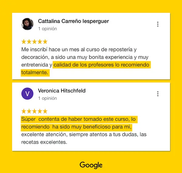 opiniones de los alumnos google