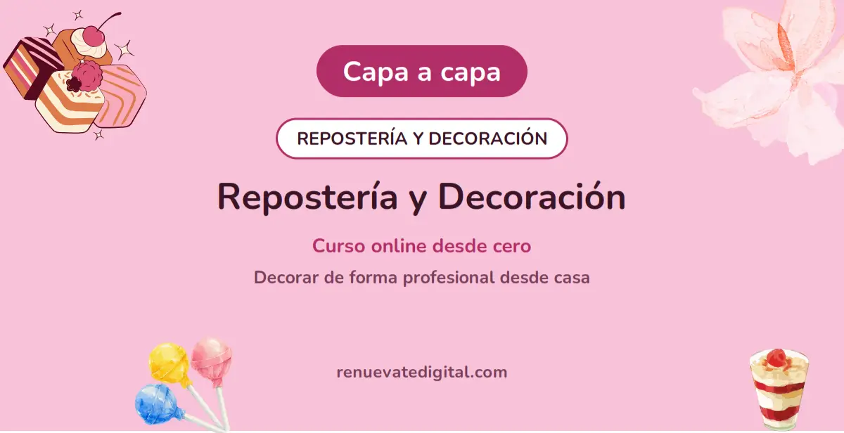 Curso de repostería y decoración online desde cero
