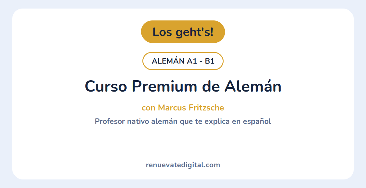 Curso Premium de Alemán A1-B1 con Marcus Fritzsche