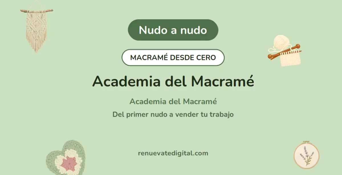 Academia del Macramé, curso online desde cero